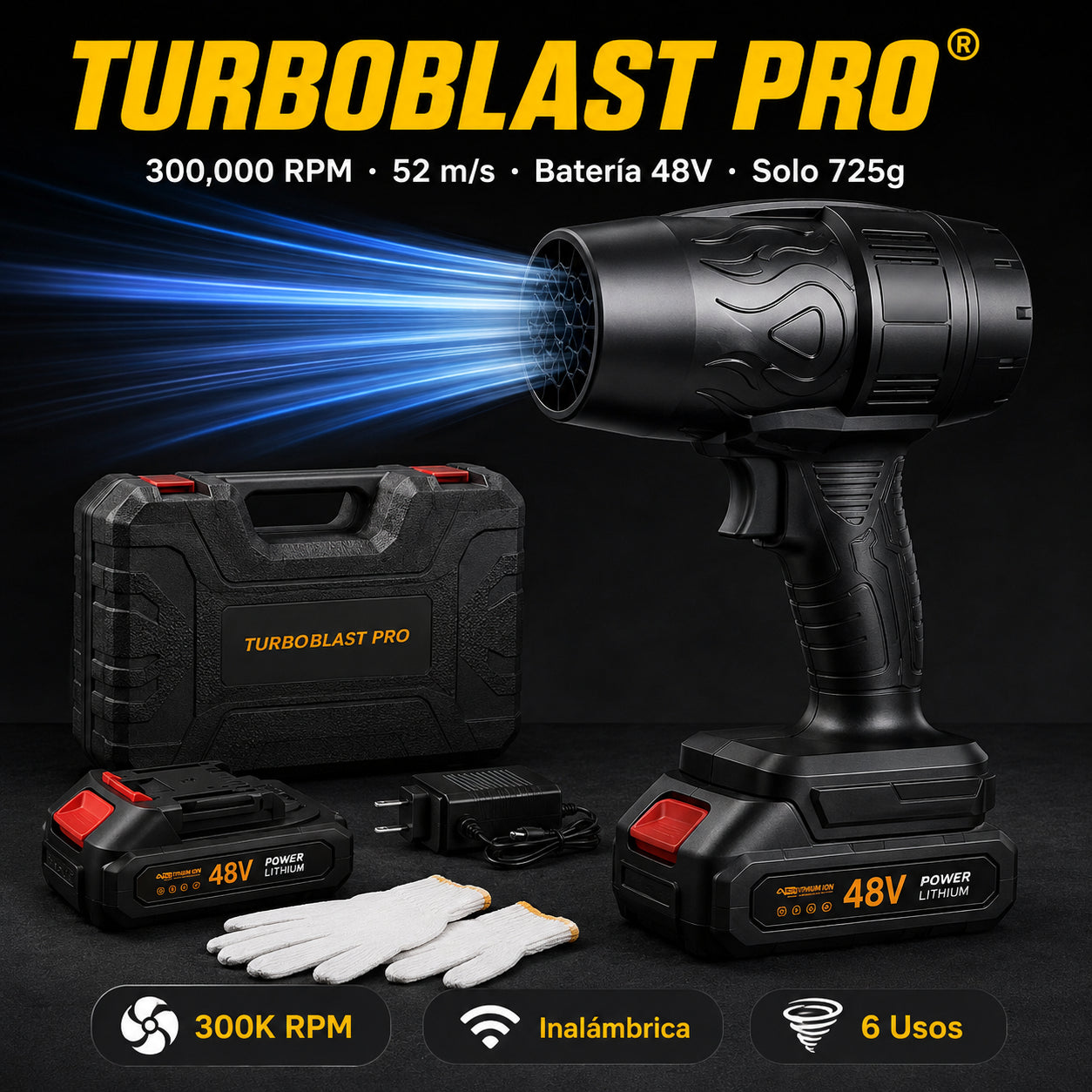 💨 ⚡ TurboBlast Pro® - La Sopladora Inalámbrica de 300,000 RPM que Limpia, Seca y Sopla con Fuerza de Huracán — Con Una Sola Mano, Sin Cables, Sin Límites 🔥🌪️ - DOWN